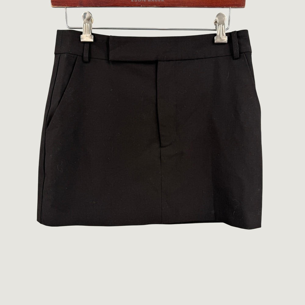 Third Form Mini Skirt Size 4 Black Tailored Stretch Minimalist Mod